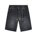 Purple Brand Rhinestone Sunburst Denim Shorts — hero
