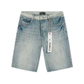 Purple Brand Light Blue Studded Denim Shorts — hero