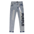 Purple Brand Light Blue Washed Graphic Jeans — hero