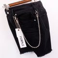 Purple Brand Chain Detail Denim Shorts — hero