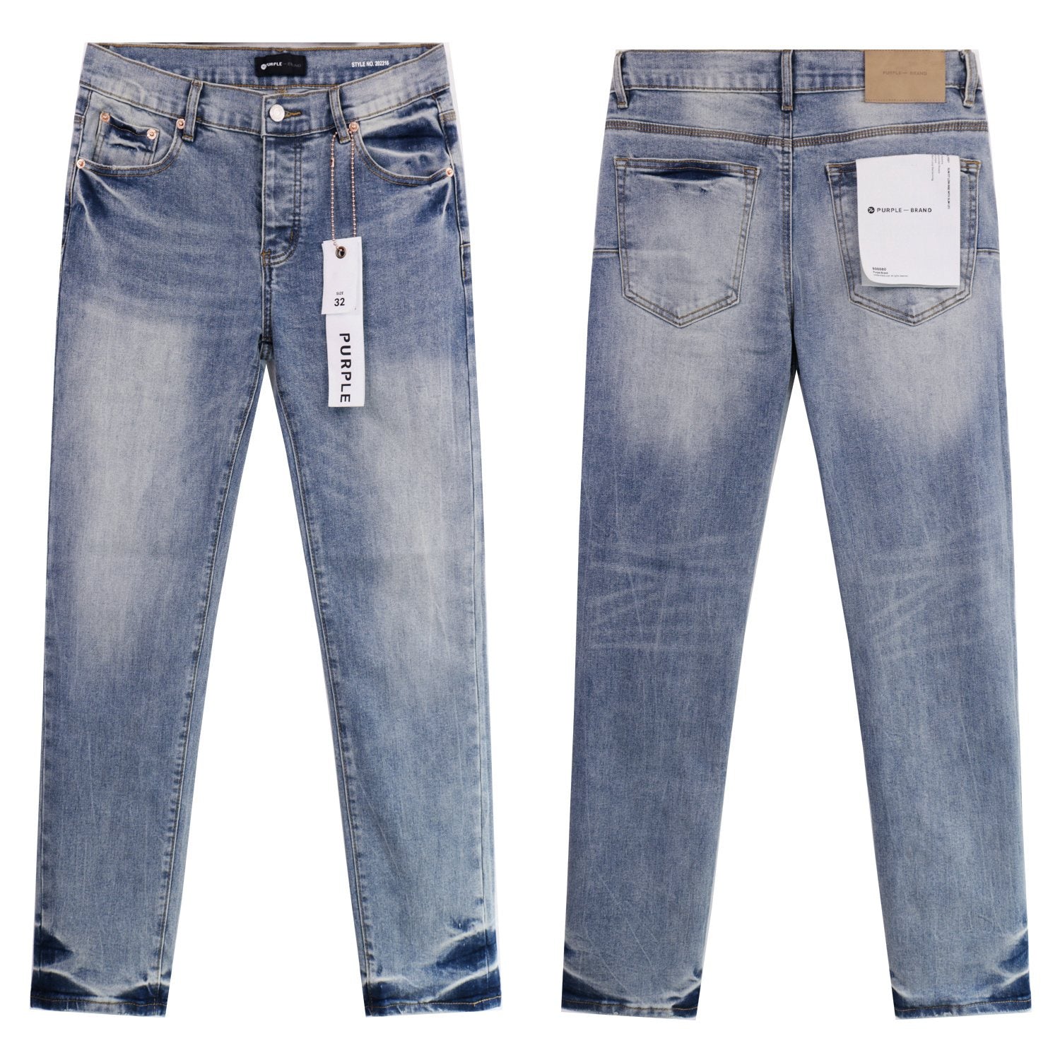 Purple Brand Light Blue Washed Jeans — hero
