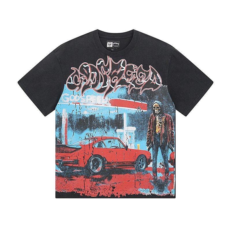 Godspeed Washed Black Rock Graphic T-Shirt — hero