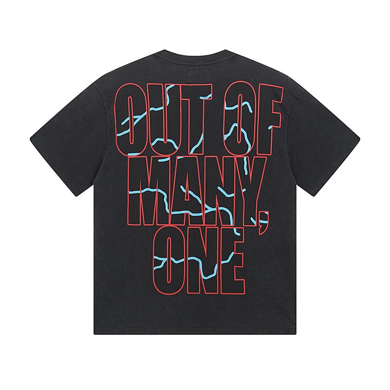 Godspeed Washed Black Rock Graphic T-Shirt — back