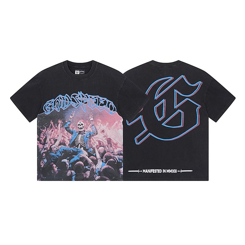 Godspeed Skeleton Crowd Graphic T-Shirt — hero
