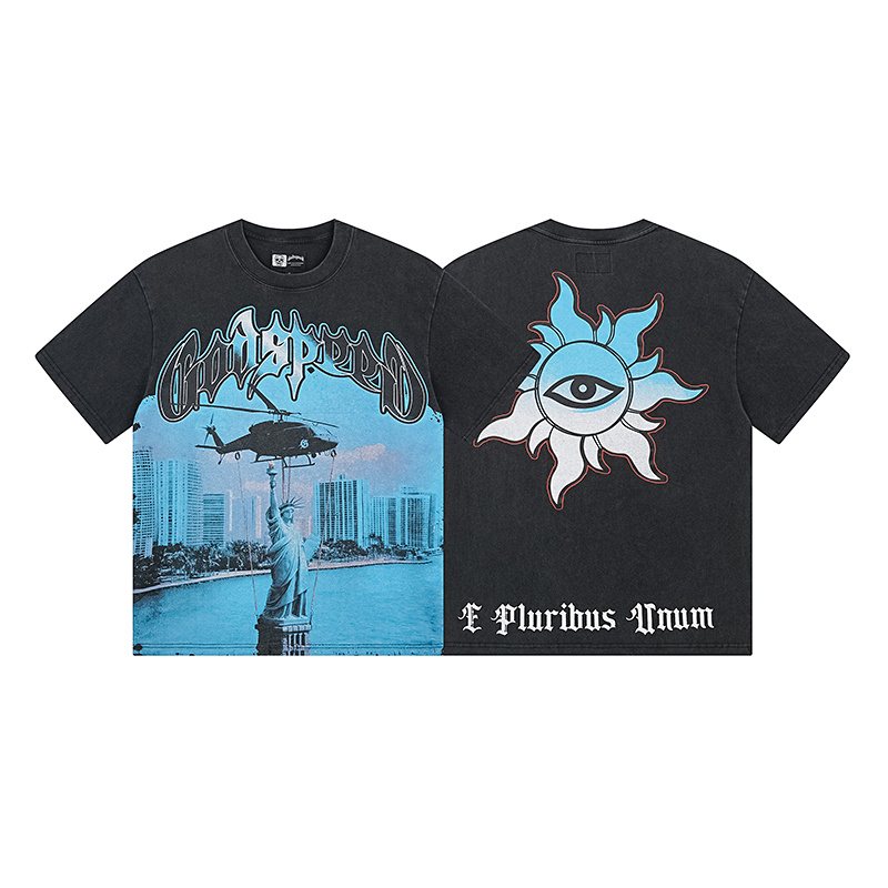 Godspeed E Pluribus Unum Washed Graphic T-Shirt — hero