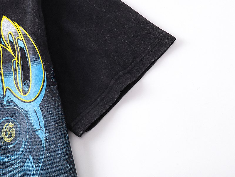 Godspeed E Pluribus Unum Washed Black Graphic T-Shirt — detail