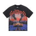 Godspeed Washed Black Car & Palm Graphic T-Shirt — front