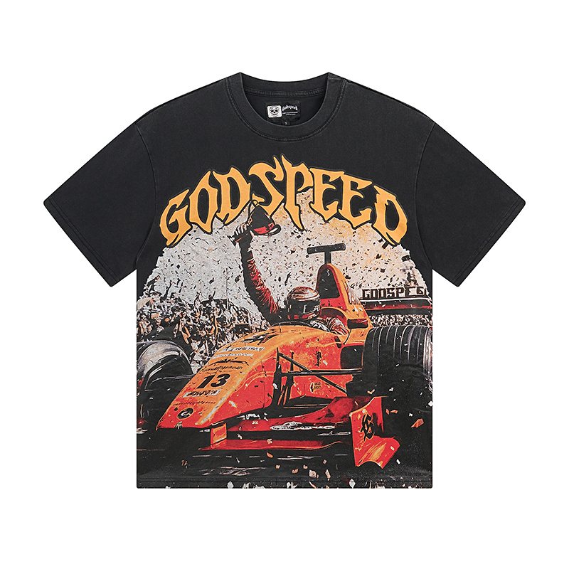 Godspeed Race Car Graphic Short-Sleeve T-Shirt — hero