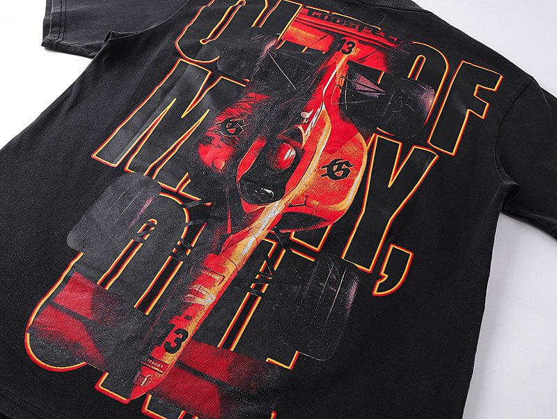 Godspeed Race Car Graphic Short-Sleeve T-Shirt — detail