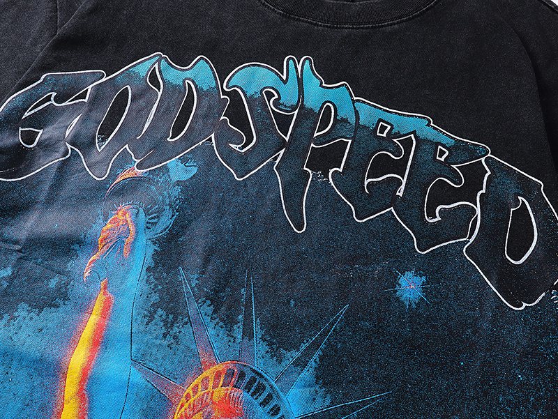 Godspeed Statue Graphic Washed T-Shirt — detail