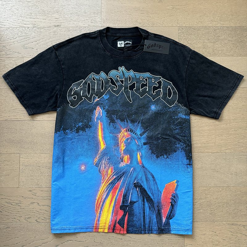 Godspeed Statue Graphic Washed T-Shirt — hero