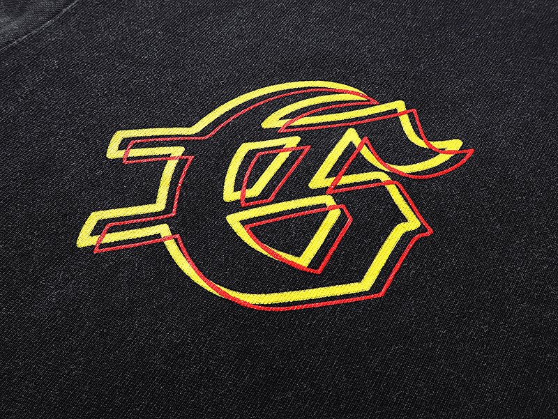 Godspeed Motorcycle Skull Graphic Short-Sleeve T-Shirt — detail