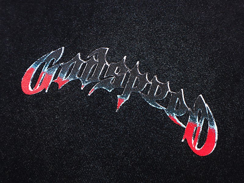 Godspeed Washed Black Skull Graphic T-Shirt — detail