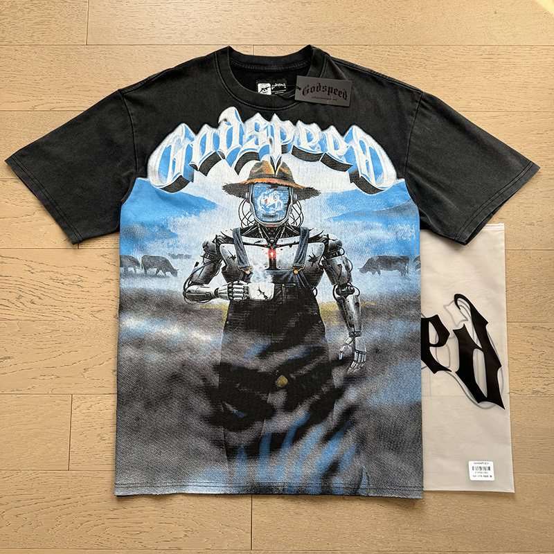 Godspeed Mers Loaded Washed Black Graphic T-Shirt — context