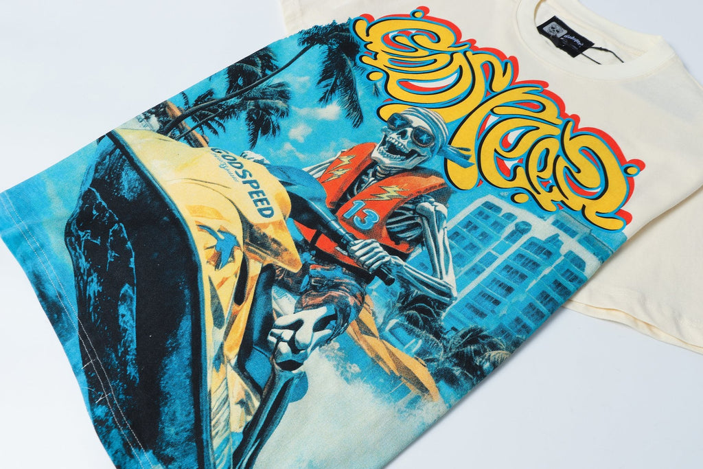 Godspeed Watersports Skeleton Graphic T-Shirt — detail