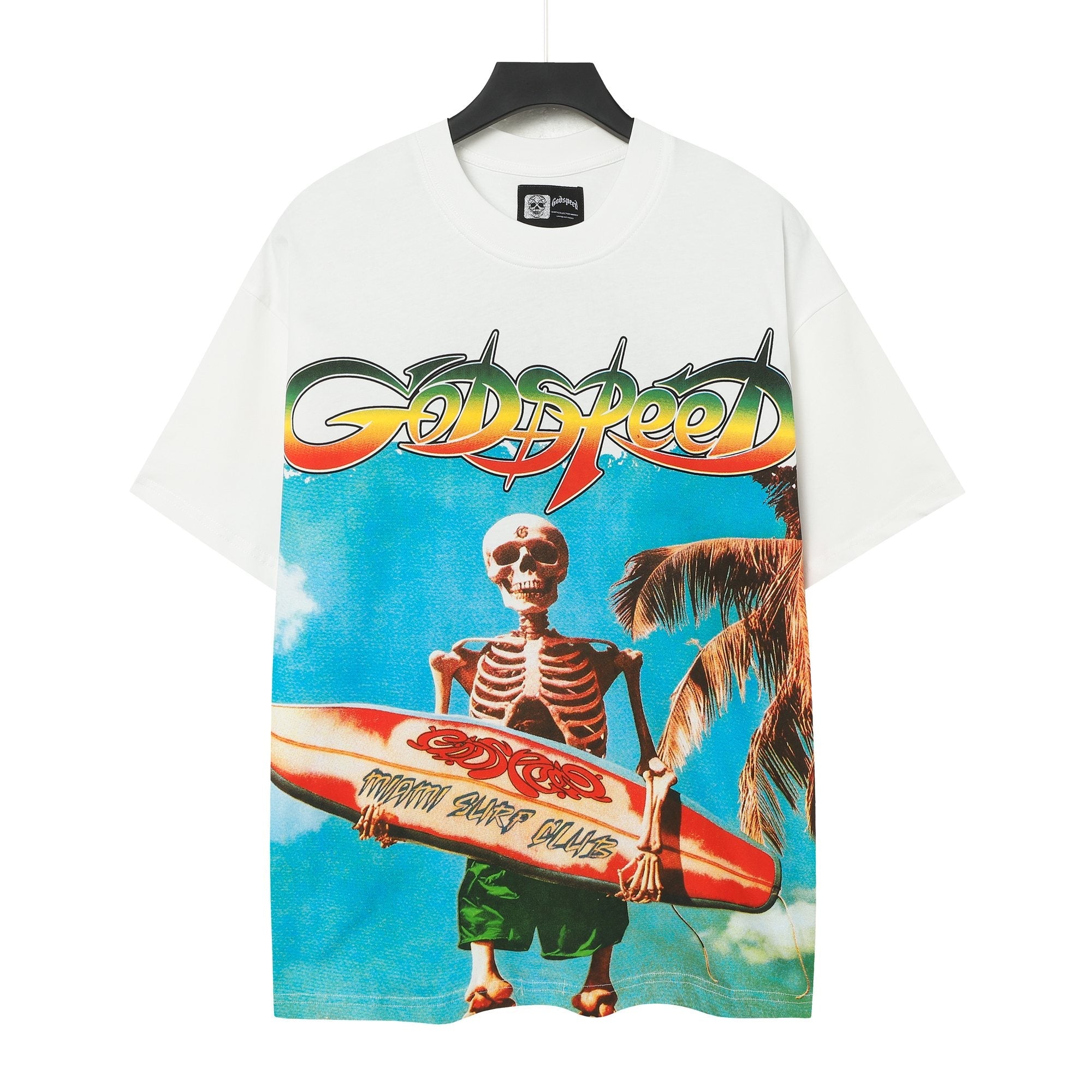 Godspeed Skeleton Surfer Graphic Short-Sleeve T-Shirt — hero