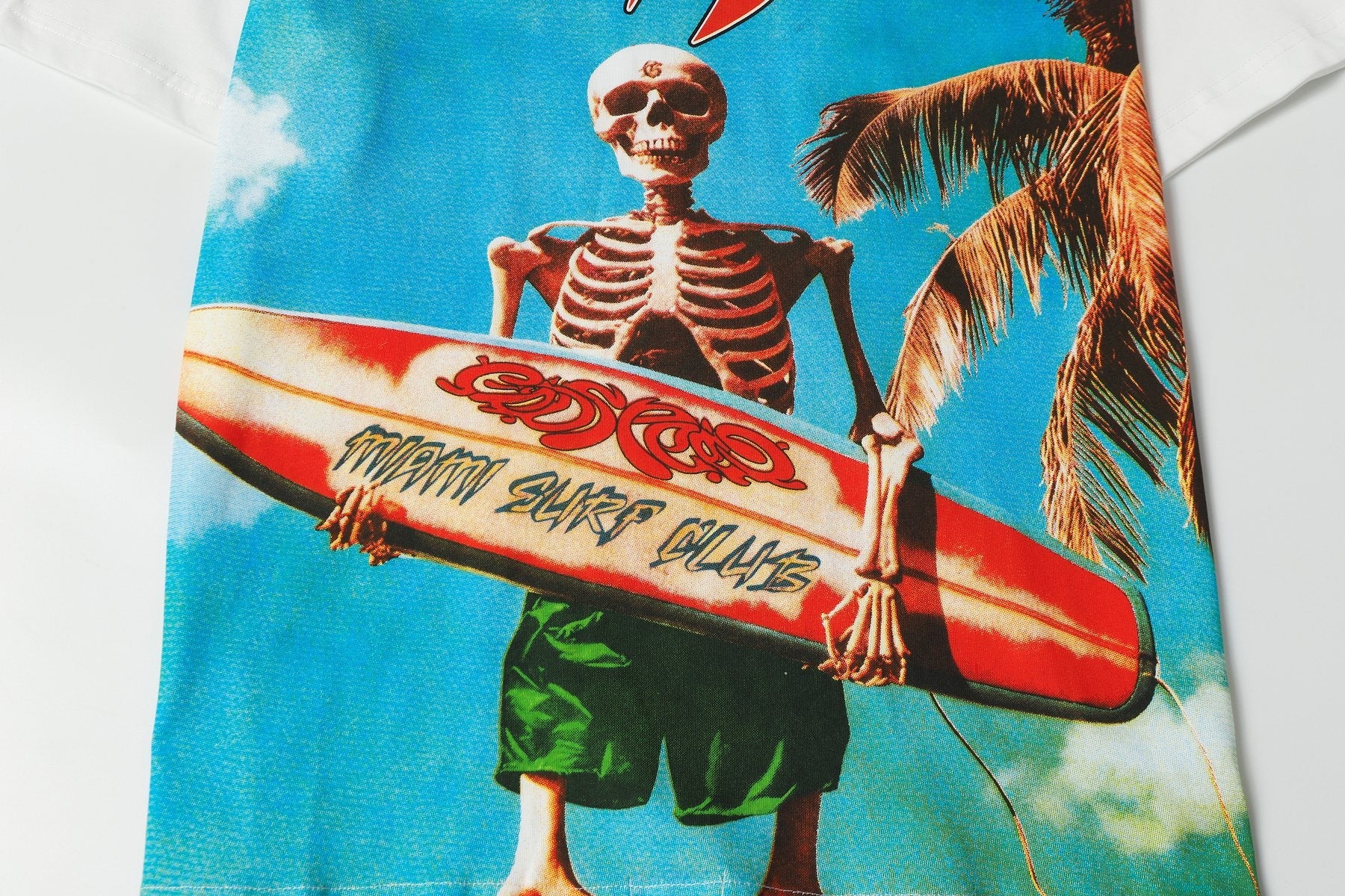 Godspeed Skeleton Surfer Graphic Short-Sleeve T-Shirt — detail