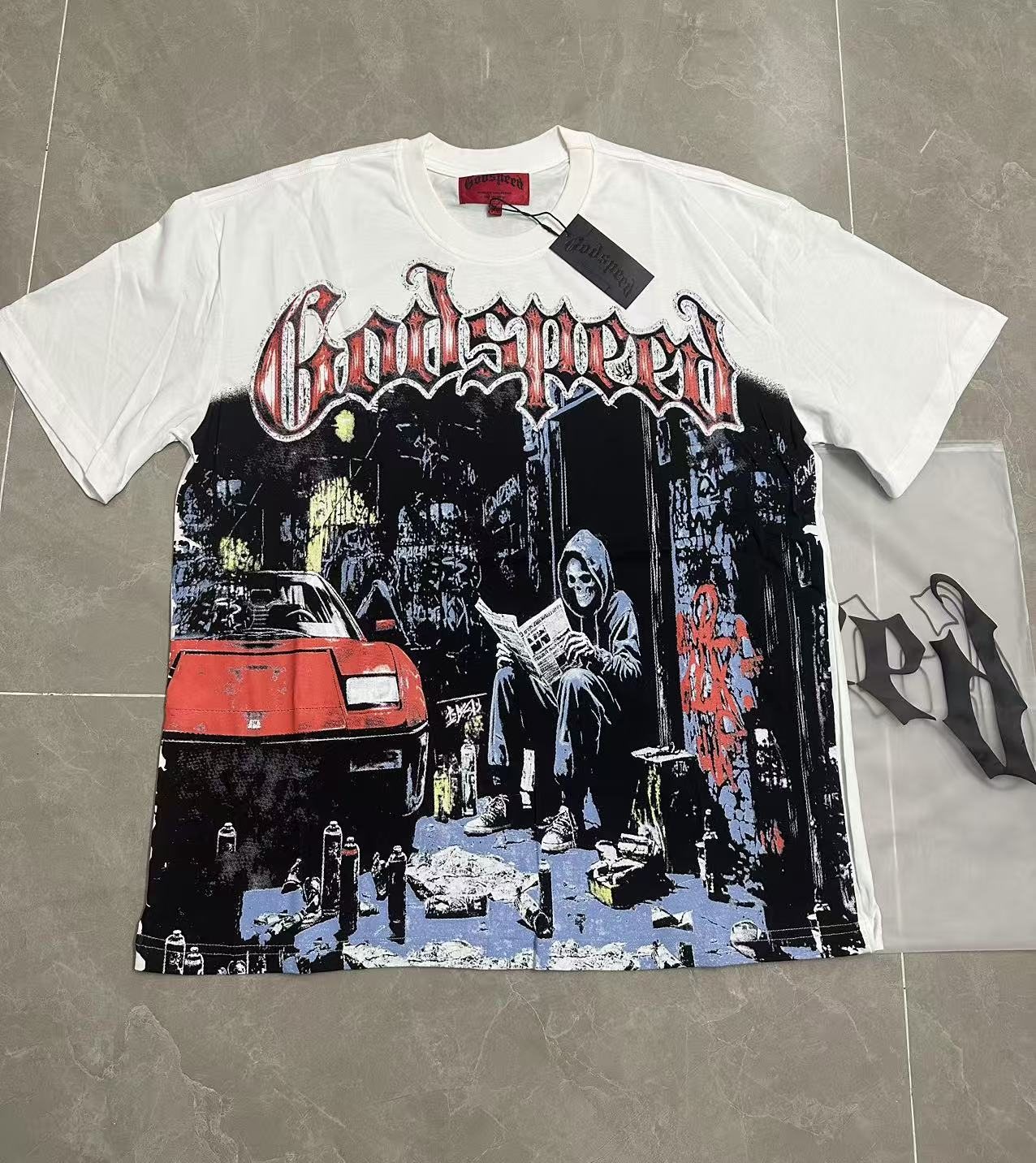 Godspeed Reaper Car Graphic T-Shirt — front