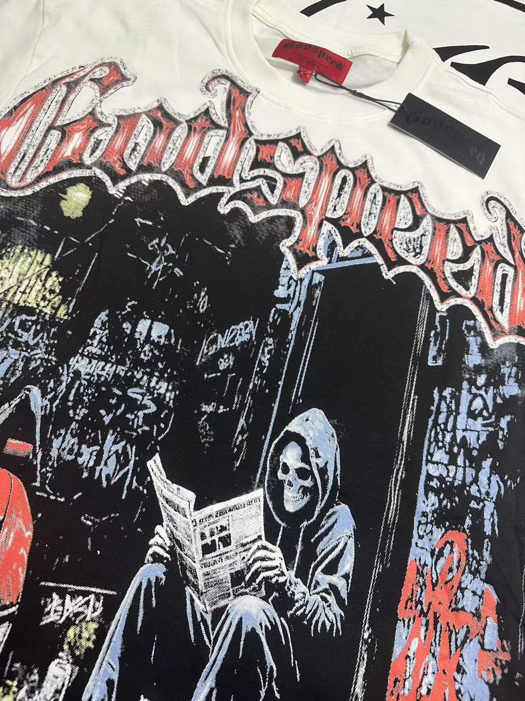 Godspeed Reaper Car Graphic T-Shirt — detail