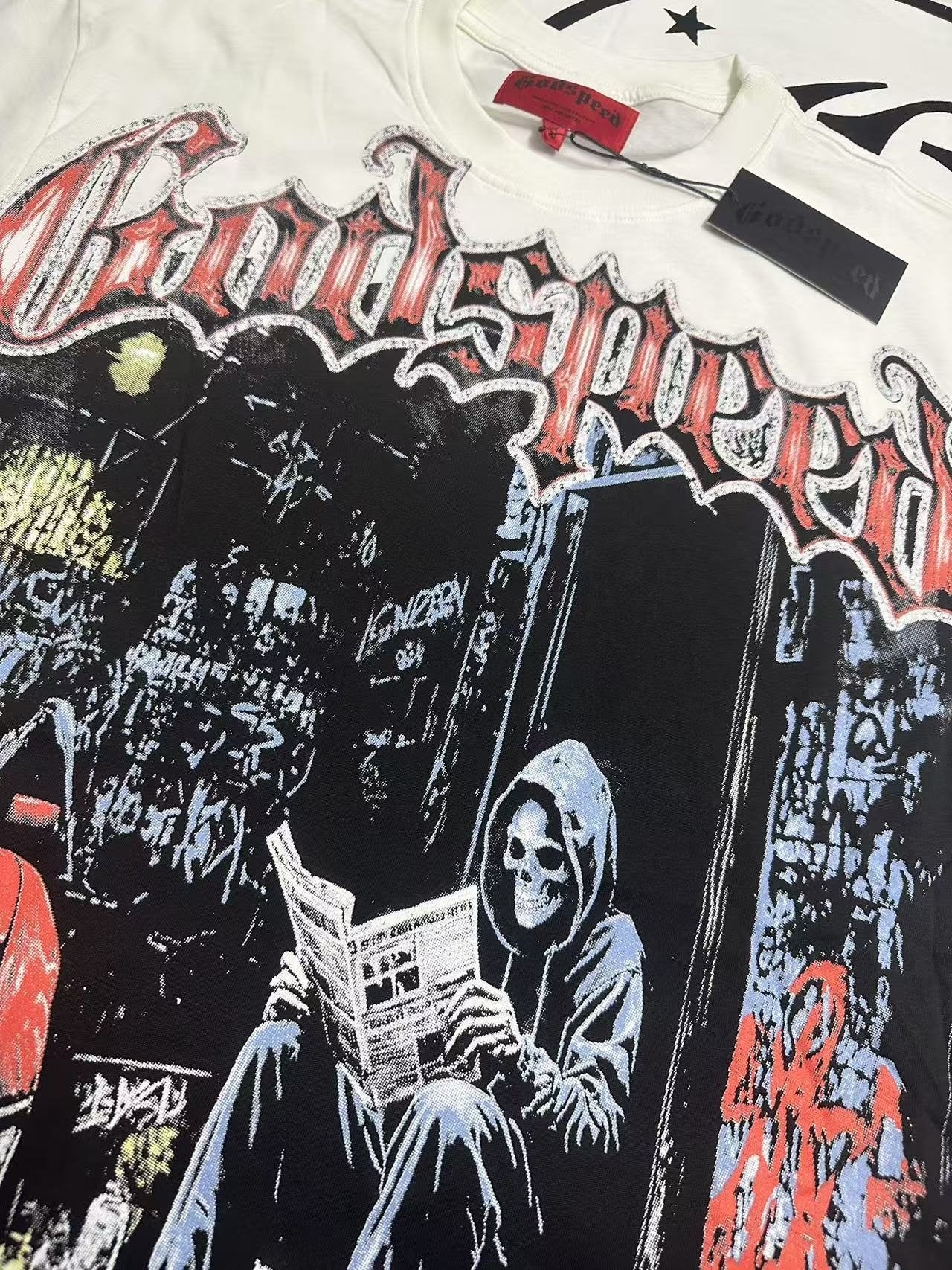 Godspeed Reaper Car Graphic T-Shirt — detail