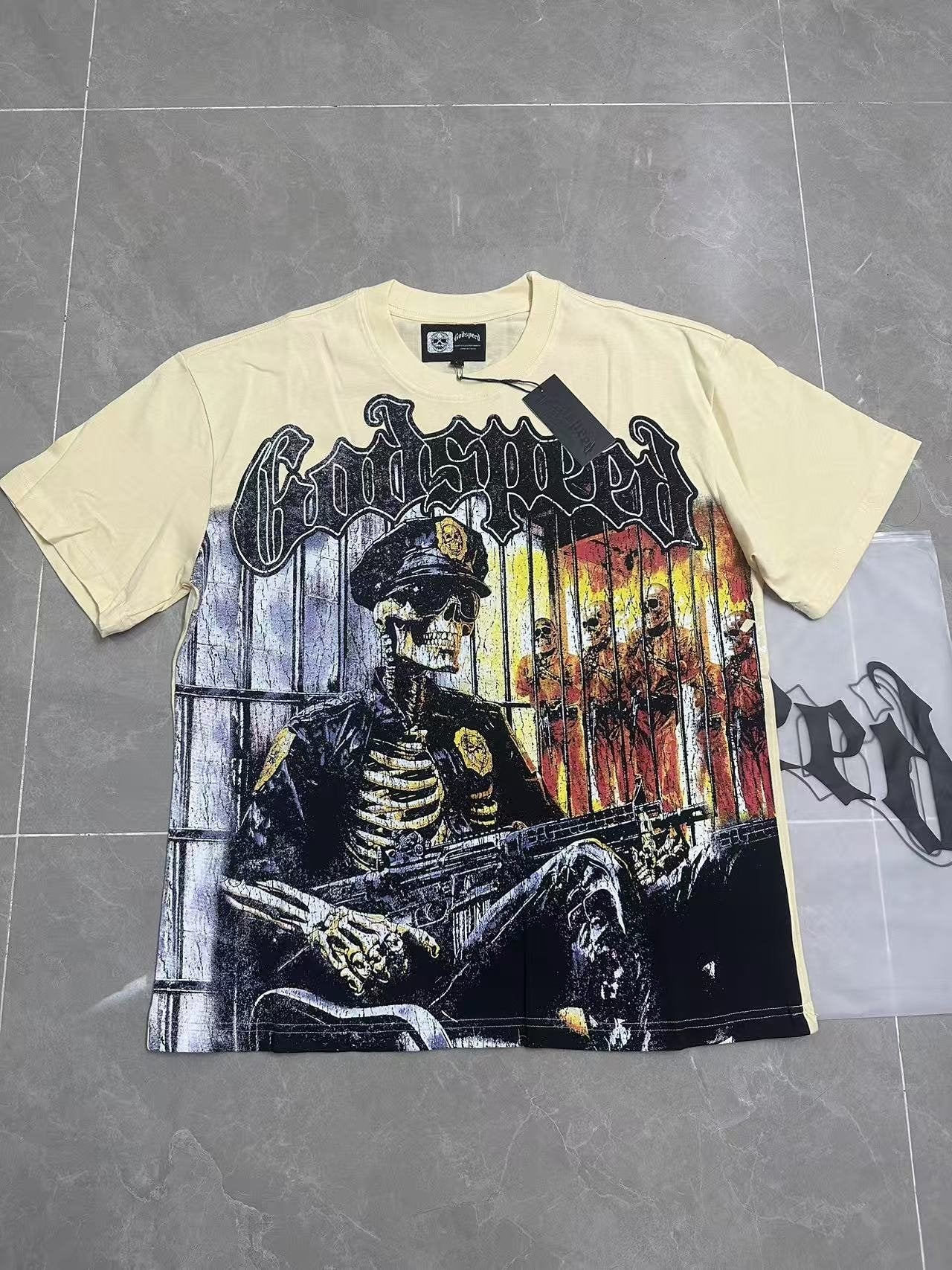 Godspeed Skeleton Graphic T-Shirt — front
