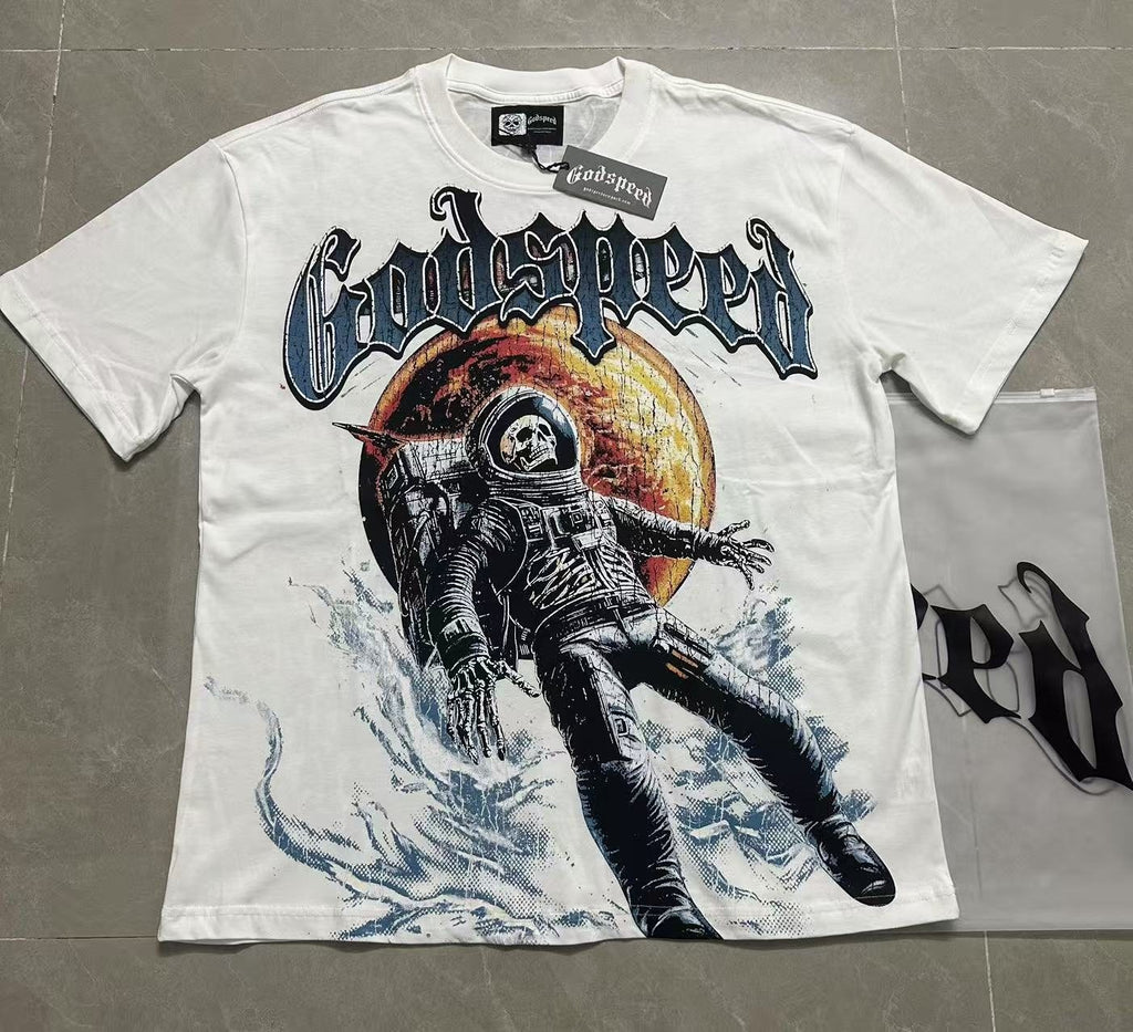 Godspeed Space Tour Astronaut Graphic T-Shirt — front