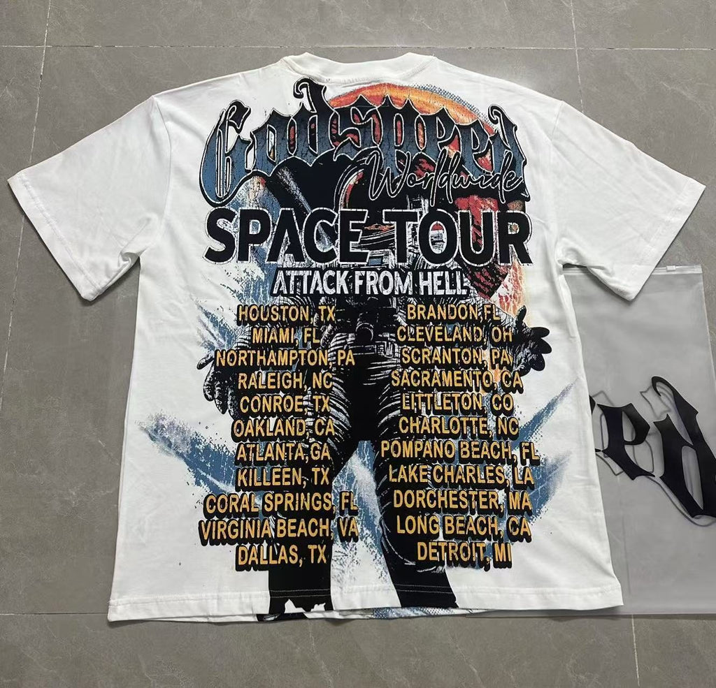 Godspeed Space Tour Astronaut Graphic T-Shirt — back