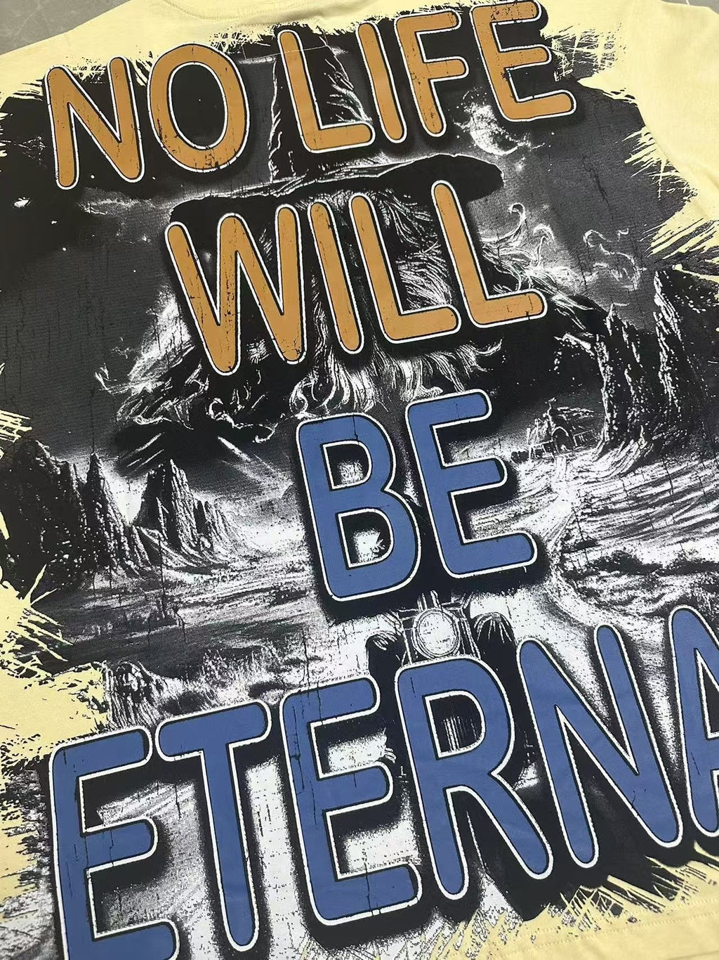 Godspeed No Life Will Be Eternal Graphic T-Shirt — detail