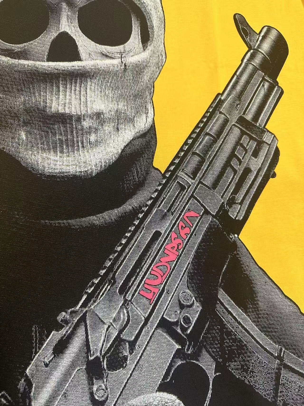 Godspeed Yellow Masked Figure Graphic T-Shirt — detail