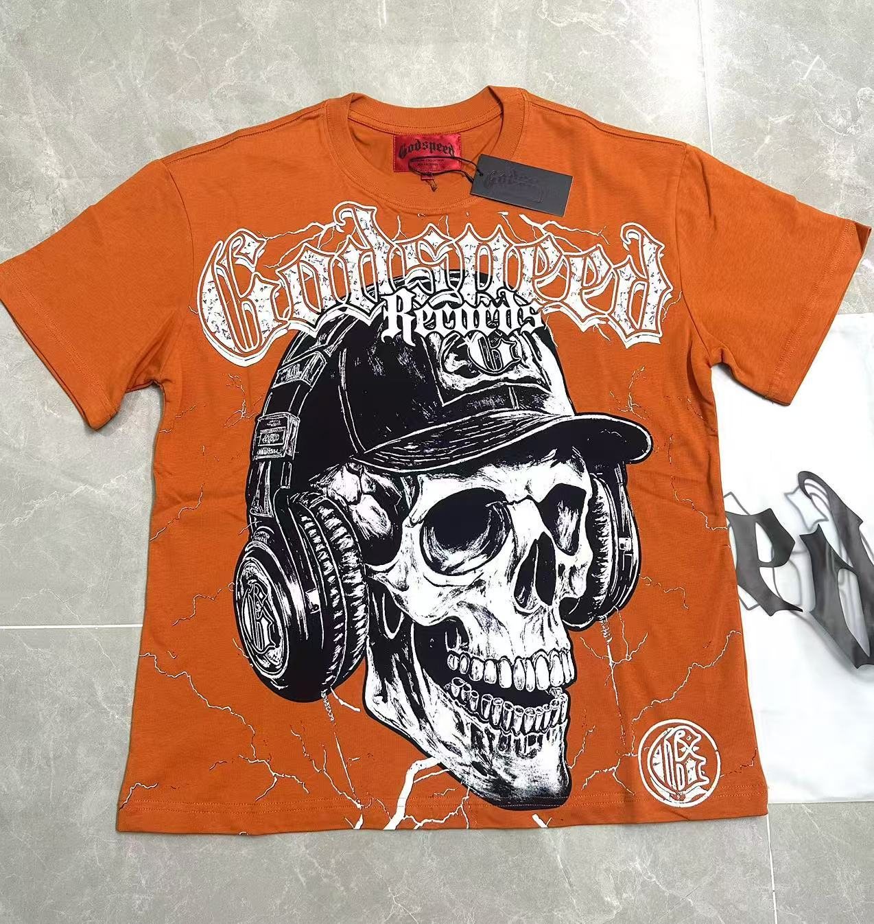 Godspeed Rock Tour Skull Graphic T-Shirt — front