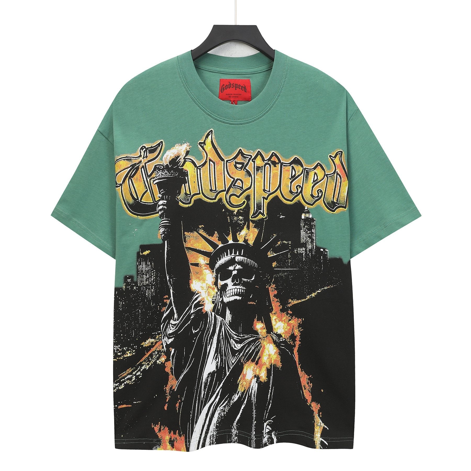 Godspeed Statue of Liberty Graphic T-Shirt — front