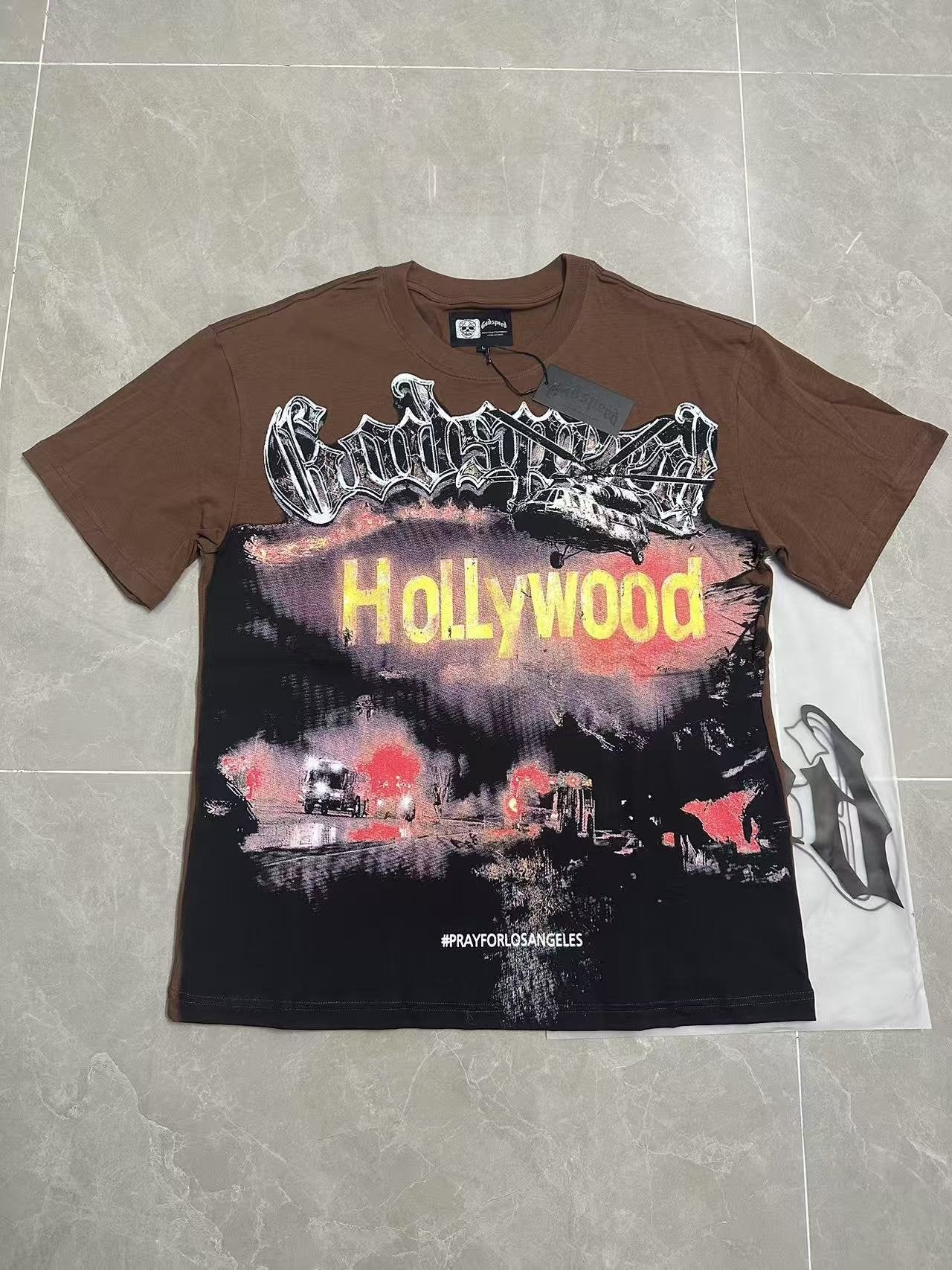 Godspeed Pray for Los Angeles Graphic T-Shirt — front