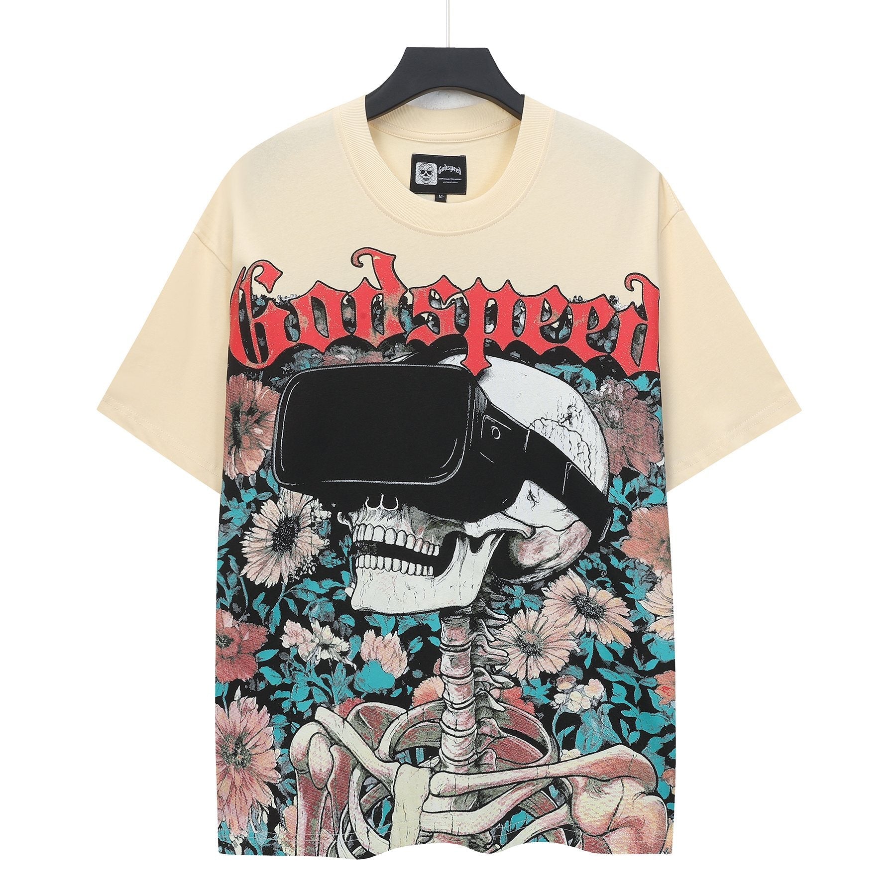 Godspeed Skull & Floral Graphic T-Shirt — hero