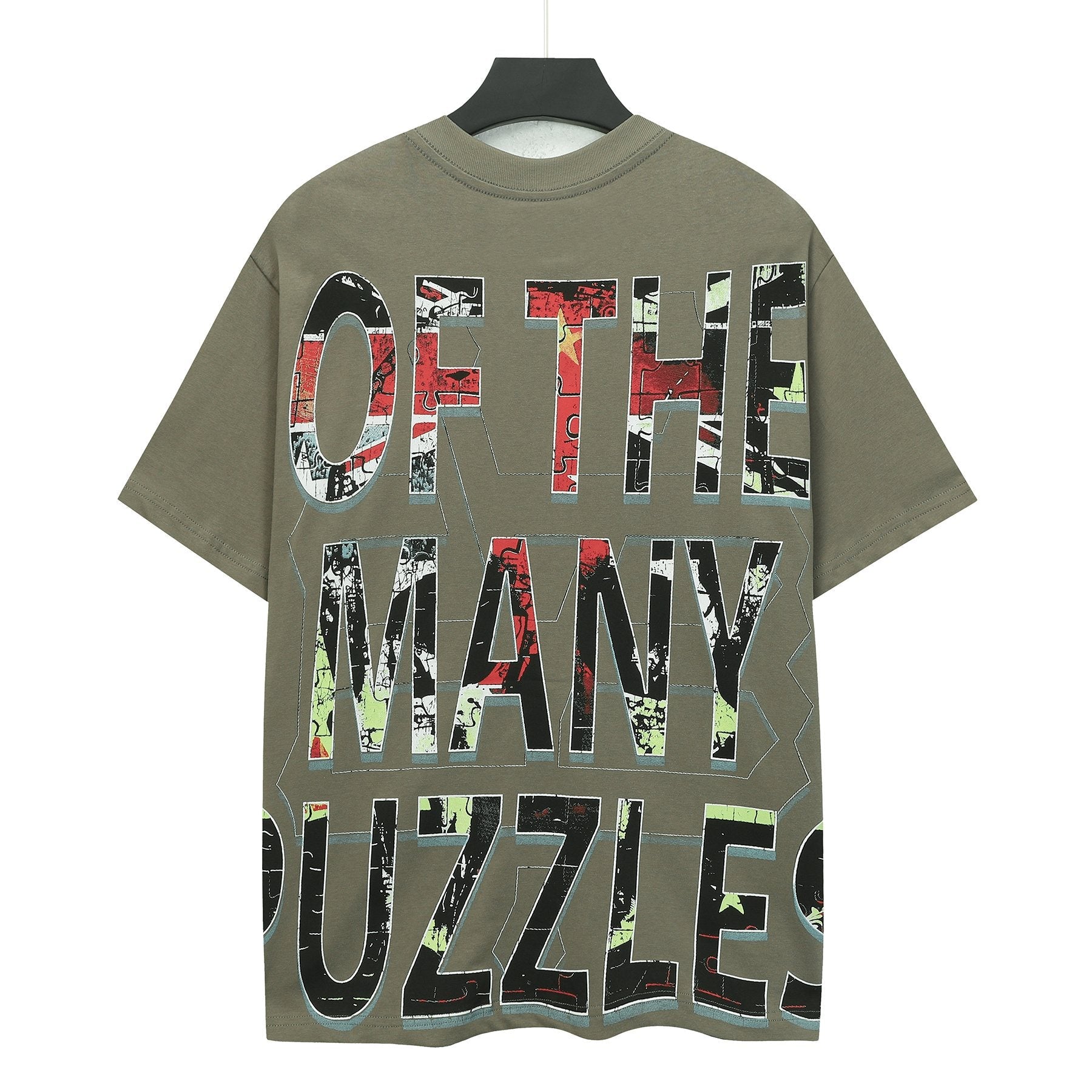 Godspeed Skull Puzzle Graphic Short-Sleeve T-Shirt — back
