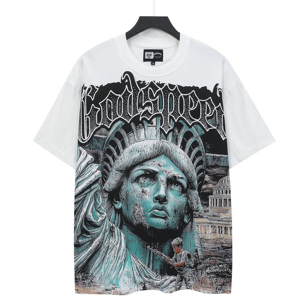 Godspeed Statue of Liberty Short-Sleeve Graphic T-Shirt — front