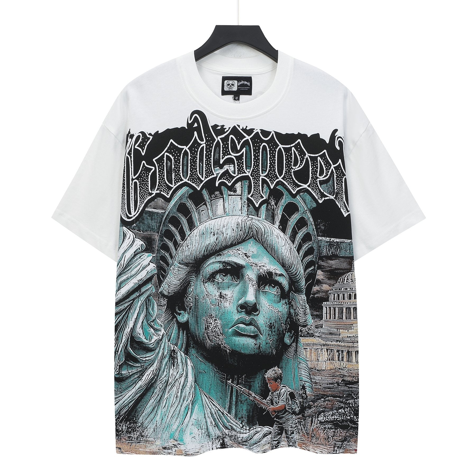 Godspeed Statue of Liberty Short-Sleeve Graphic T-Shirt — front