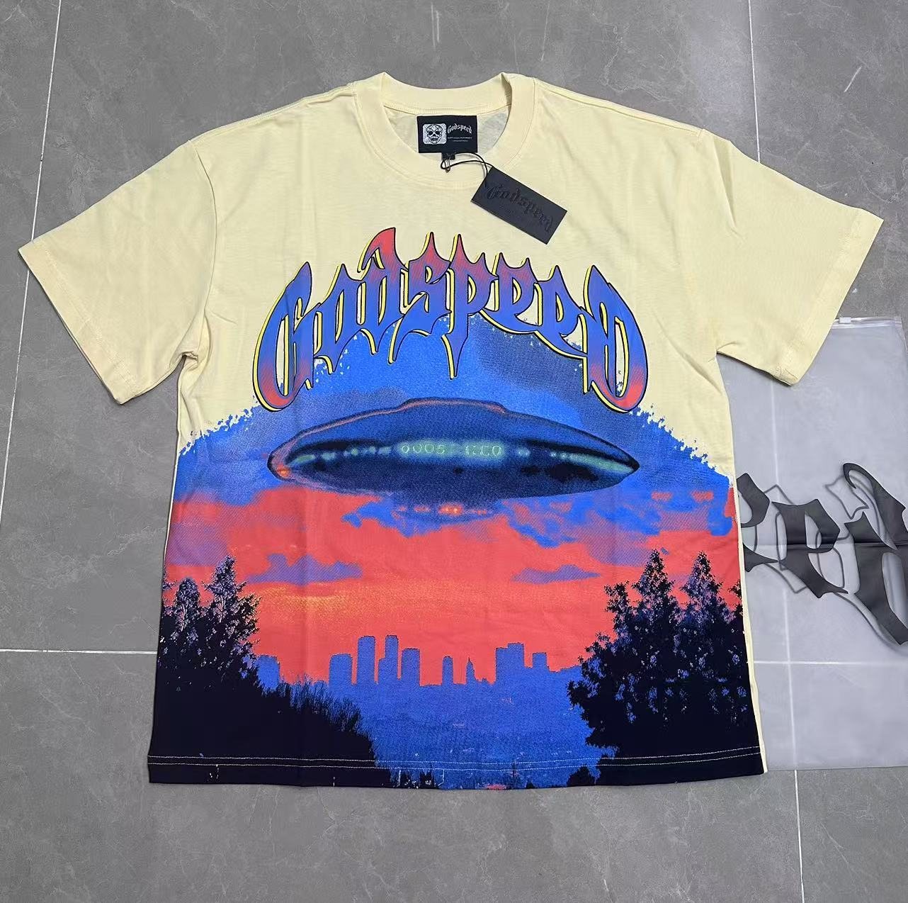 Godspeed UFO Sun-Eye Graphic T-Shirt — front
