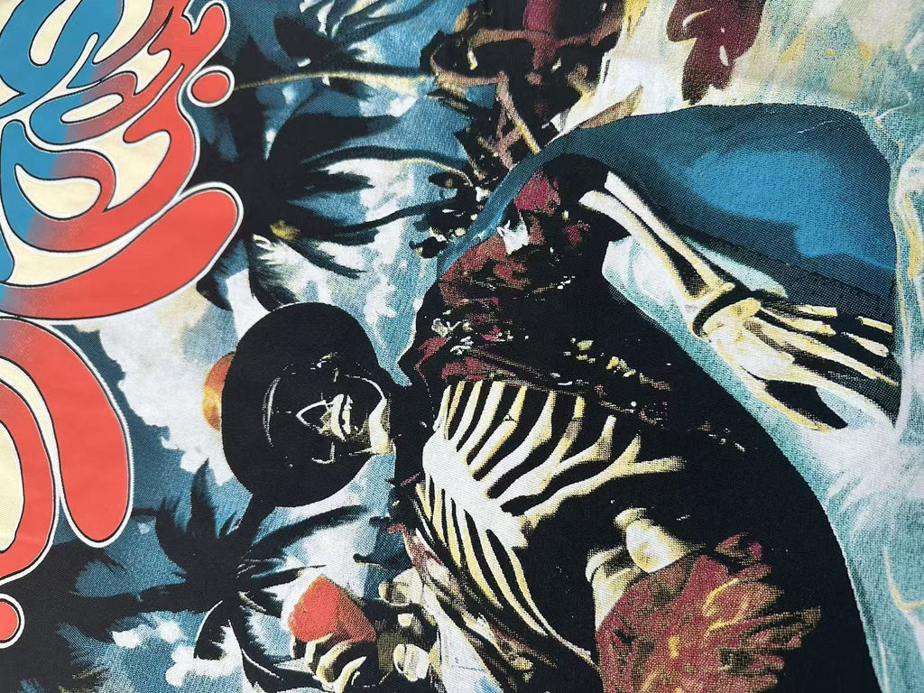 Godspeed Beach Skeleton Graphic T-Shirt — detail