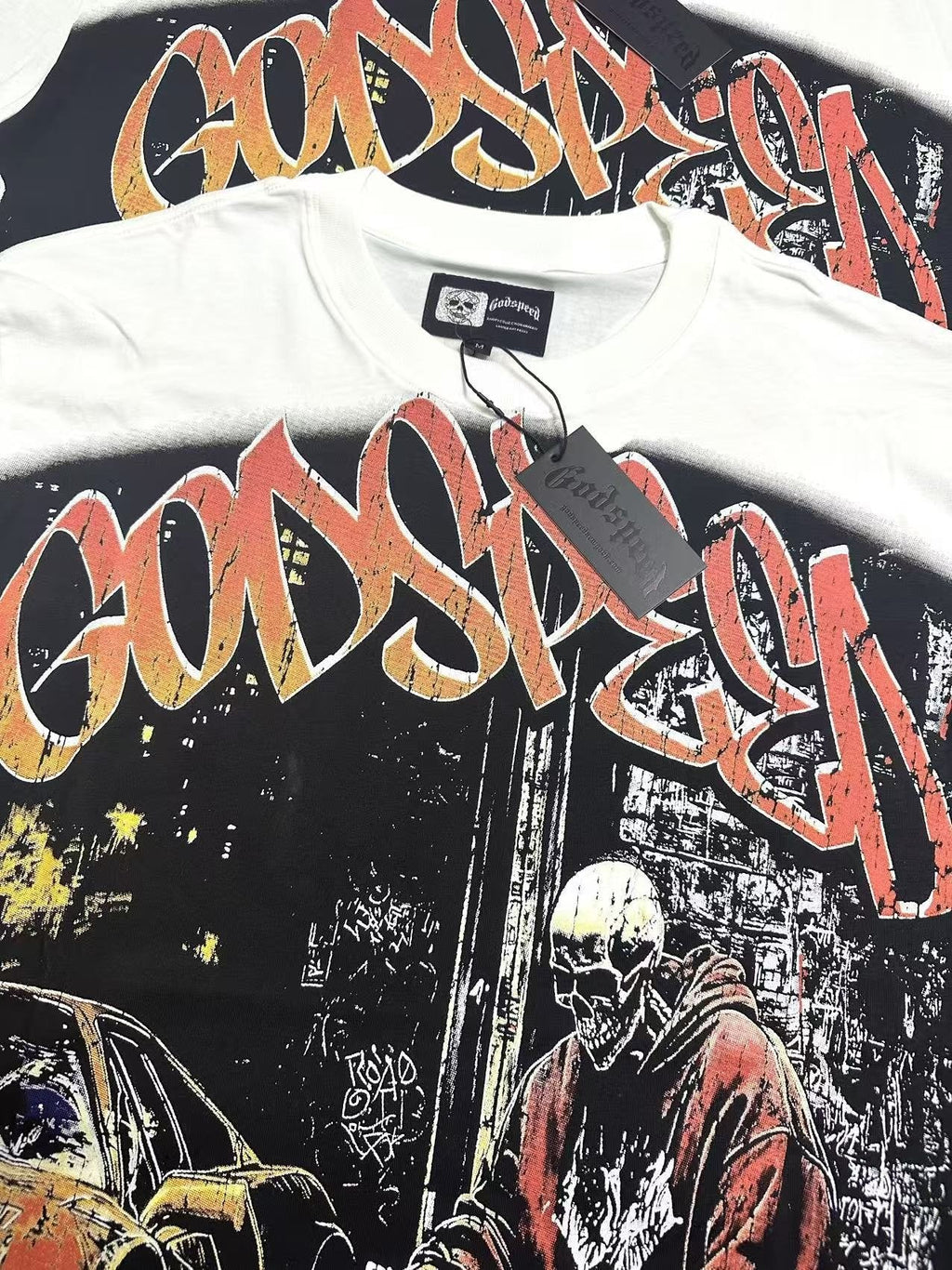 Godspeed Street Scene Graphic T-Shirt — detail