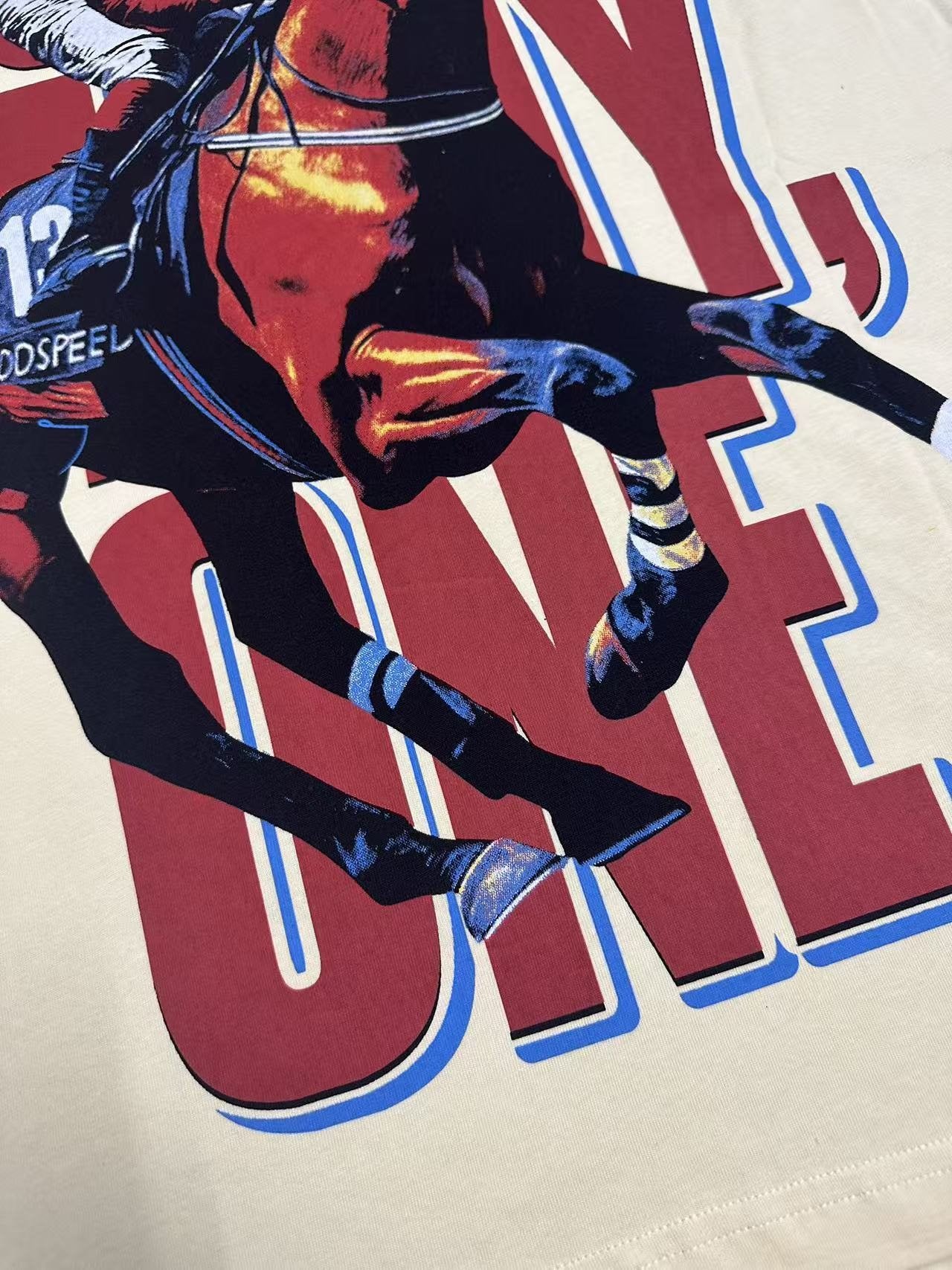 Godspeed Horse Racing Graphic T-Shirt — detail