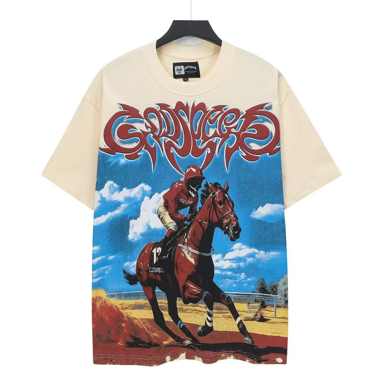 Godspeed Horse Racing Graphic T-Shirt — hero