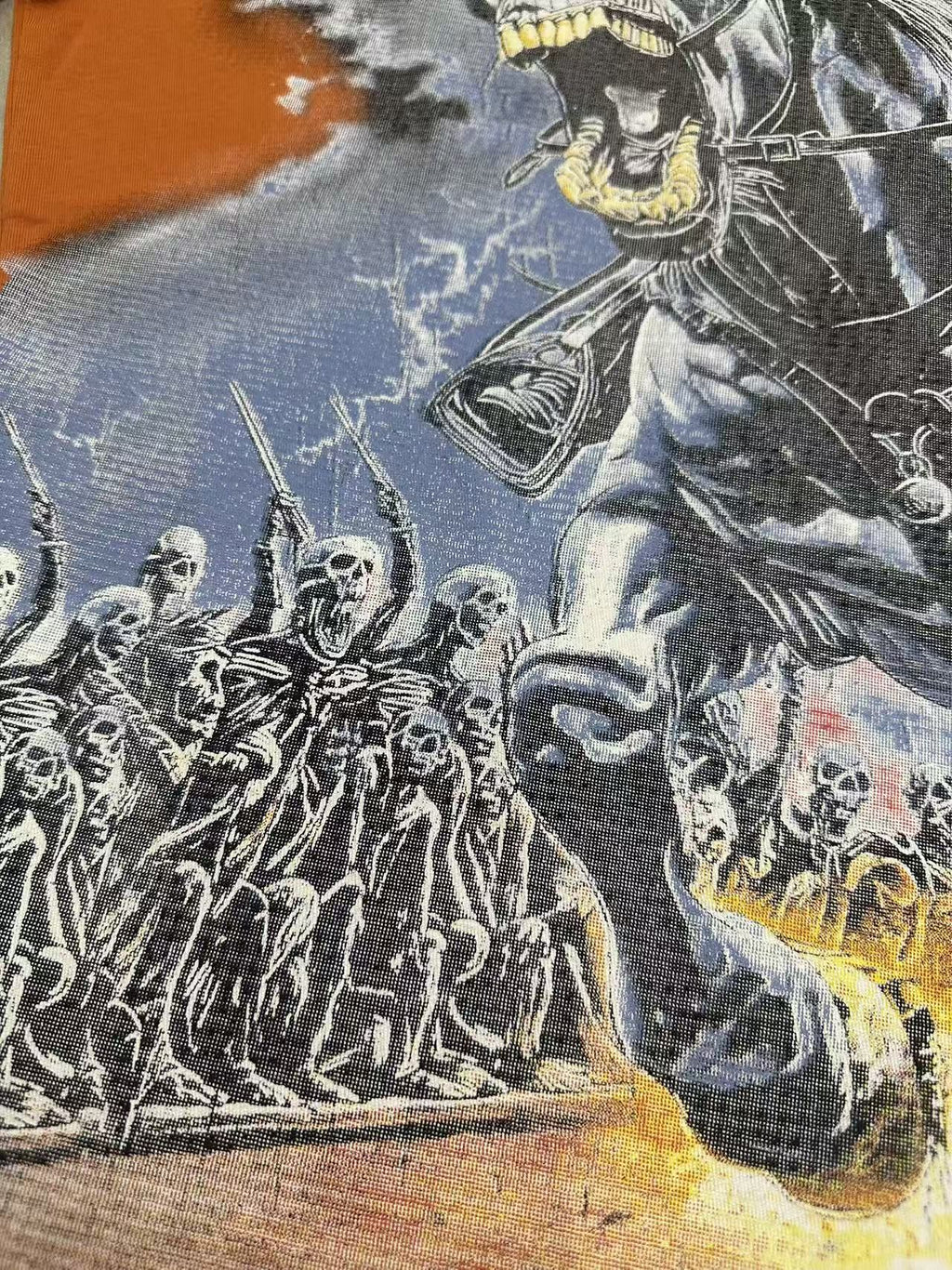 Godspeed Skeleton Rider Graphic T-Shirt — fabric_closeup