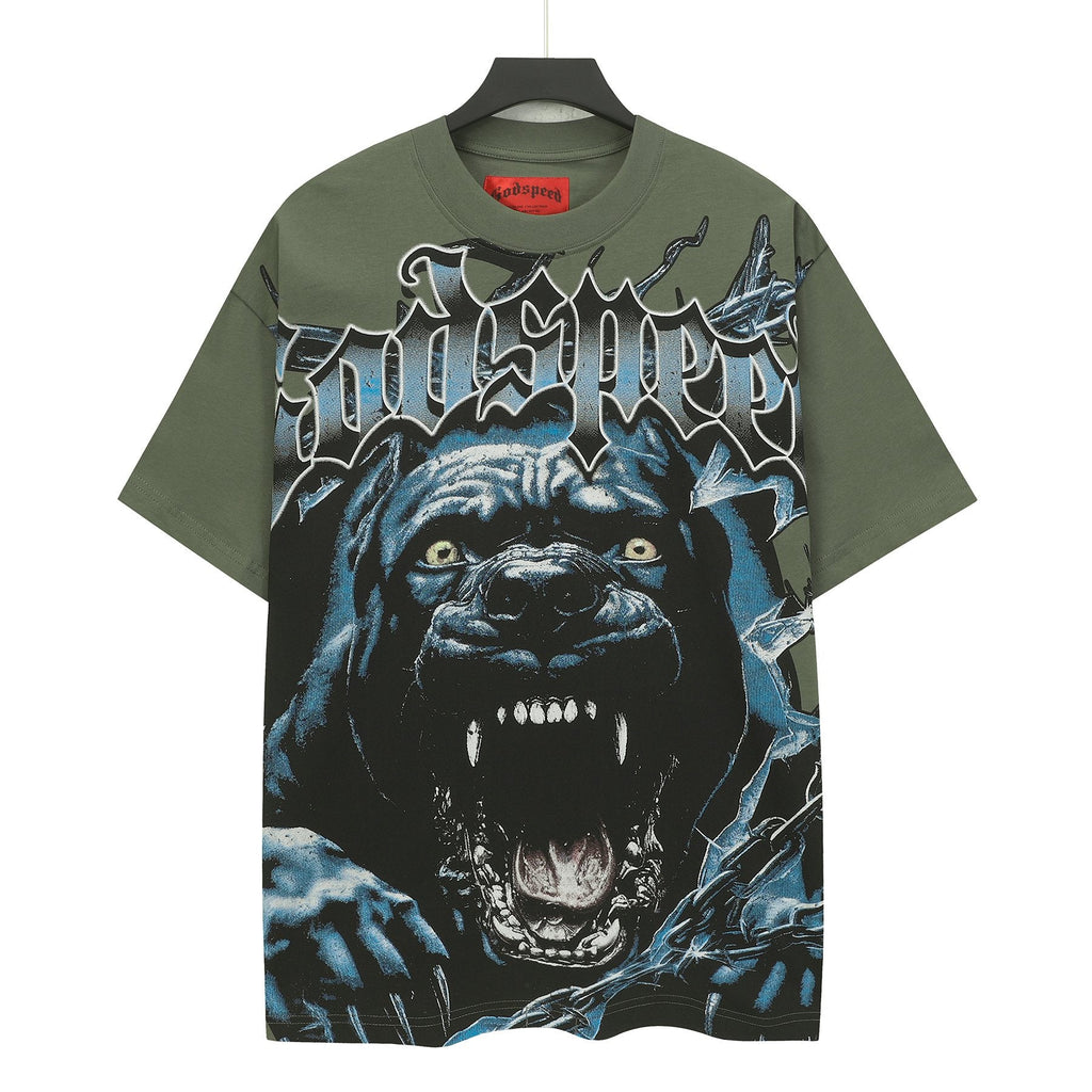Godspeed Panther & Puck Your Society Graphic T-Shirt — front