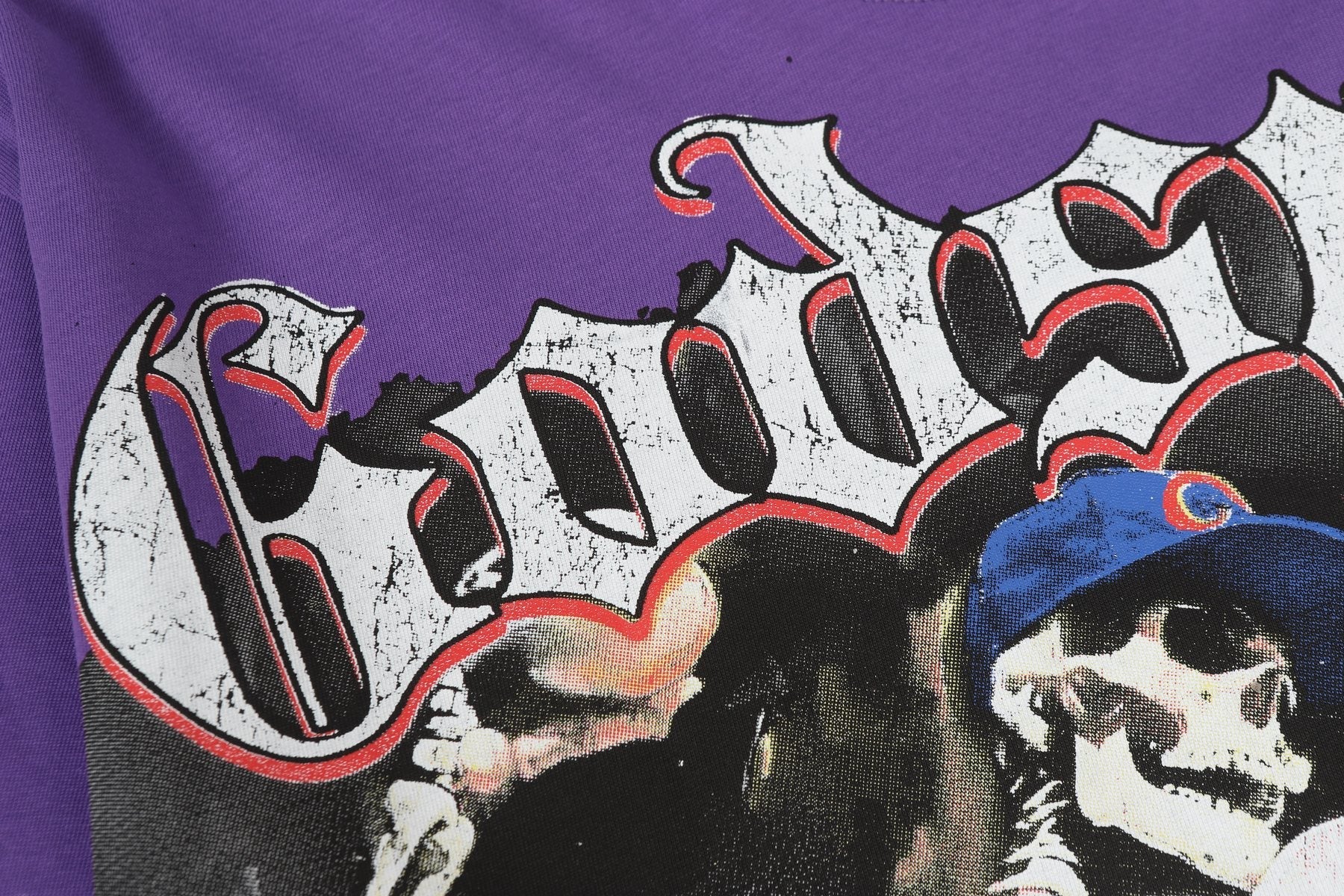 Godspeed Purple Baseball Graphic T-Shirt — detail