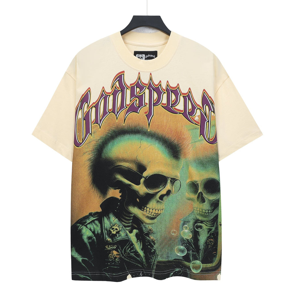 Godspeed Skull & Purple G Graphic T-Shirt — front