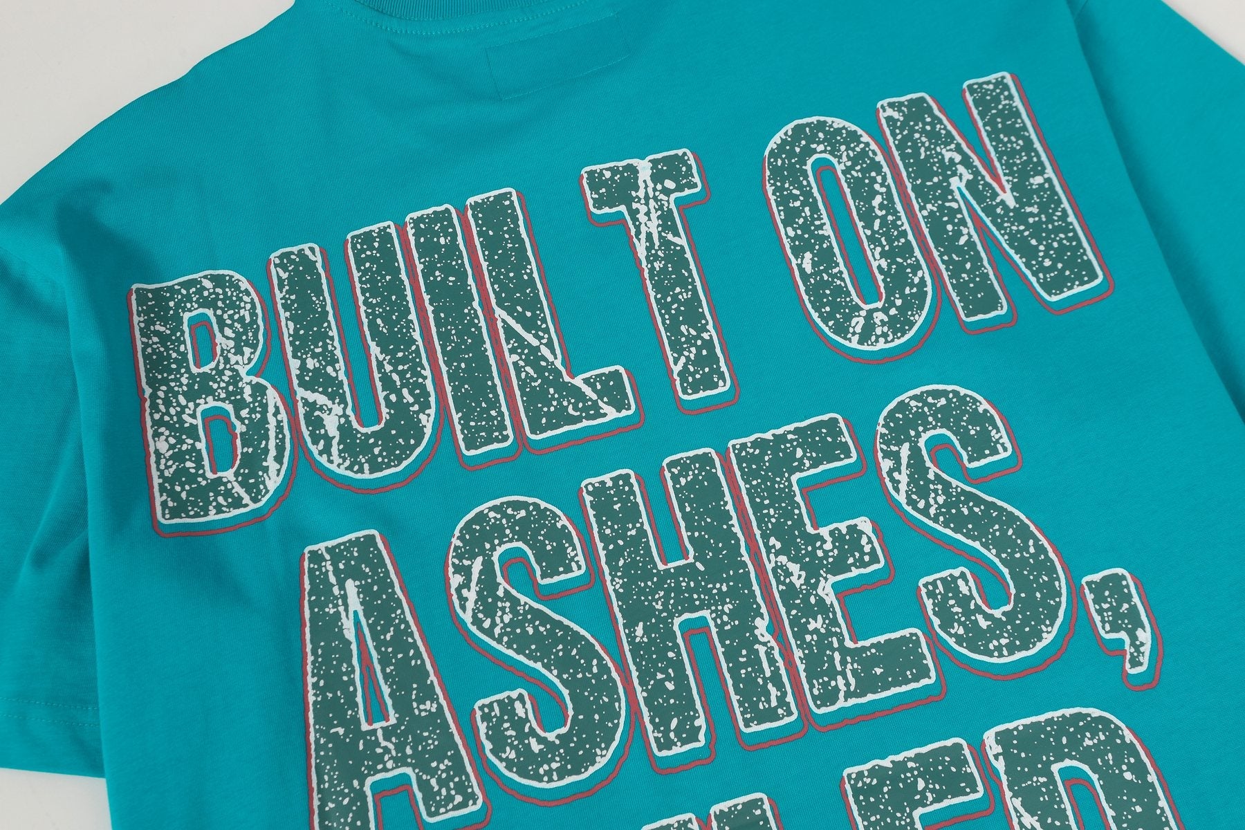 Godspeed Teal Skull Graphic Short-Sleeve T-Shirt — detail