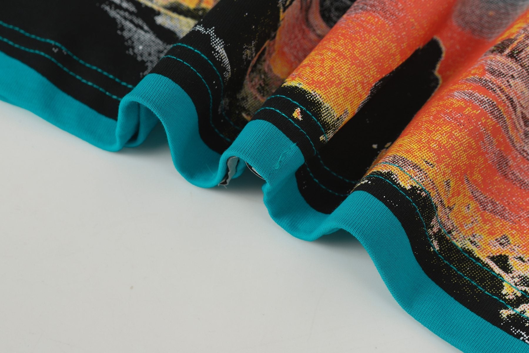 Godspeed Teal Skull Graphic Short-Sleeve T-Shirt — detail