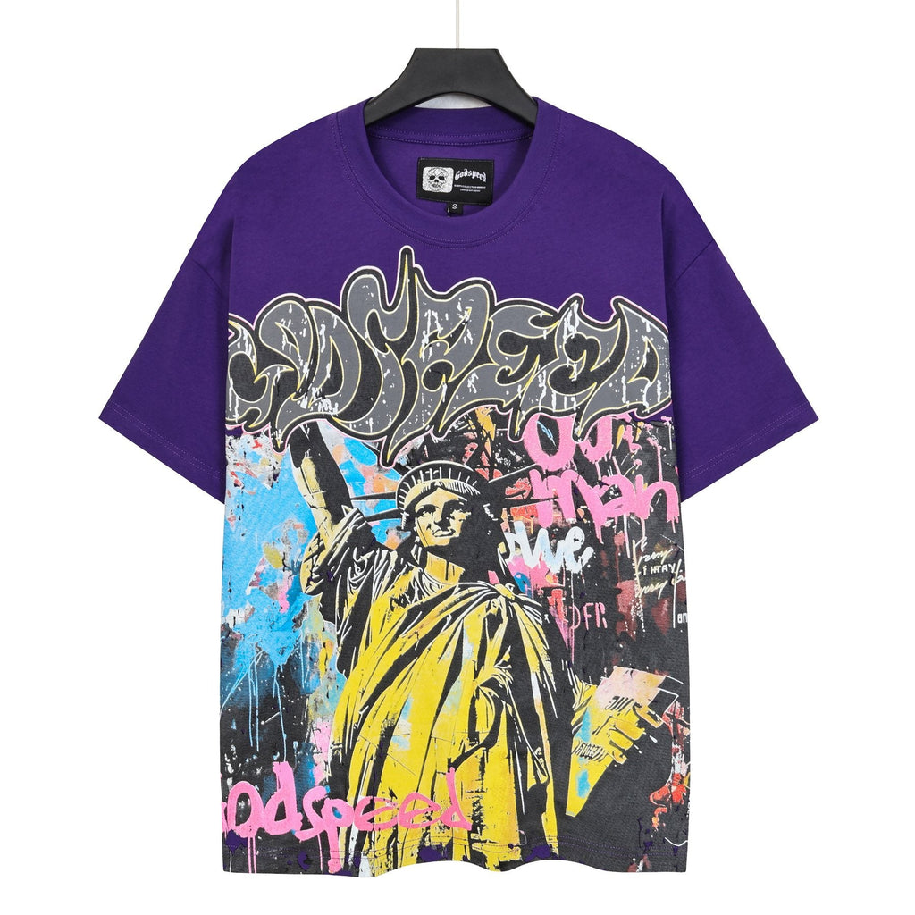Godspeed Statue of Liberty Graphic T-Shirt — front