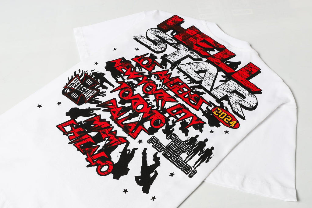 Hellstar Skull City-List Graphic T-Shirt — detail