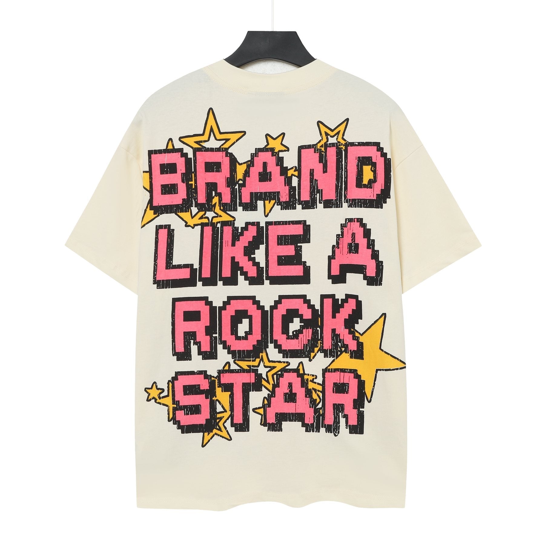 Hellstar Brand Like a Rock Star Skull Graphic T-Shirt — back